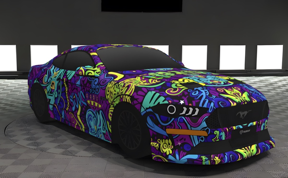Ford Mustang — Psychedelic Art
